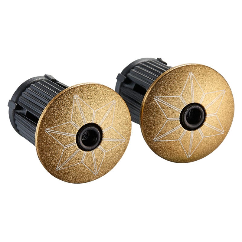 Supacaz Super Sticky Kush - Star Fade - Gold + Ano Gold Plugs