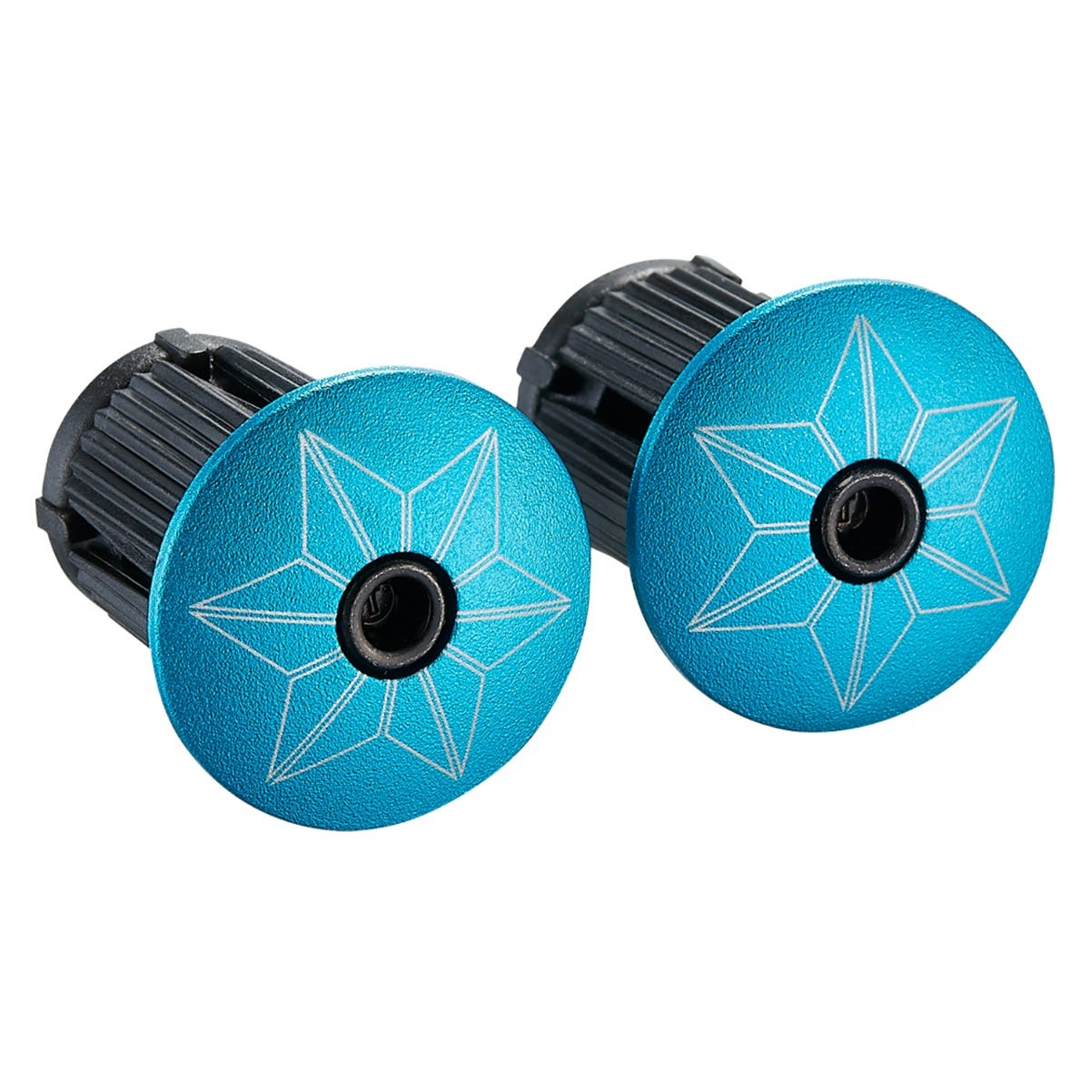 Supacaz Super Sticky Kush - Star Fade - Neon Blue + Ano Blue Plugs