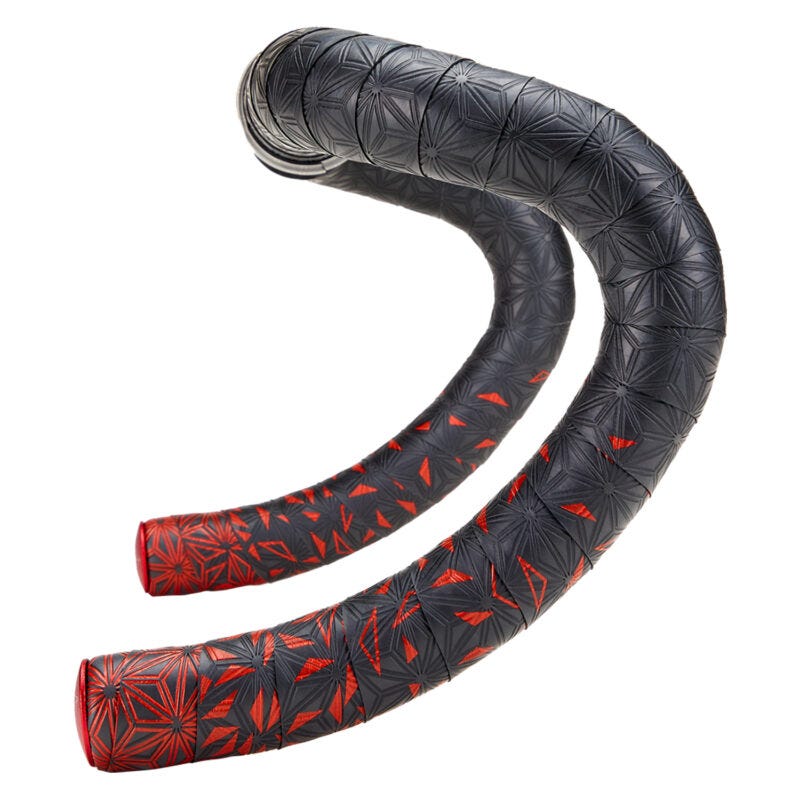 Supacaz Super Sticky Kush - Star Fade - Red + Ano Red Plugs