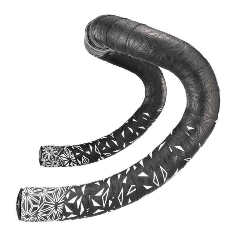 Supacaz Super Sticky Kush - Star Fade - White + Ano Black Plugs