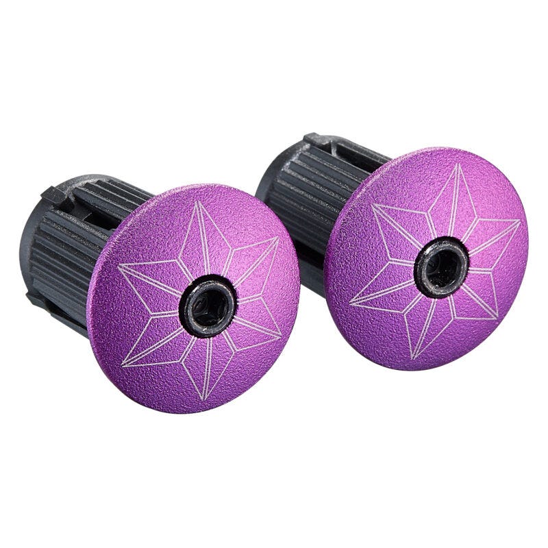 Supacaz Super Sticky Kush - Star Fade - Neon Purple + Ano Purple Plugs