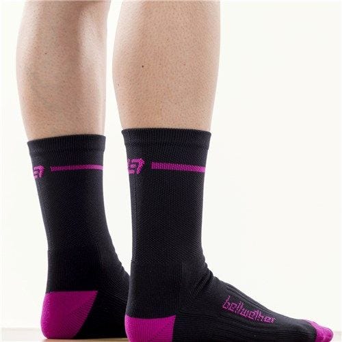 Bellwether Optime Socks Black/Fuchsia