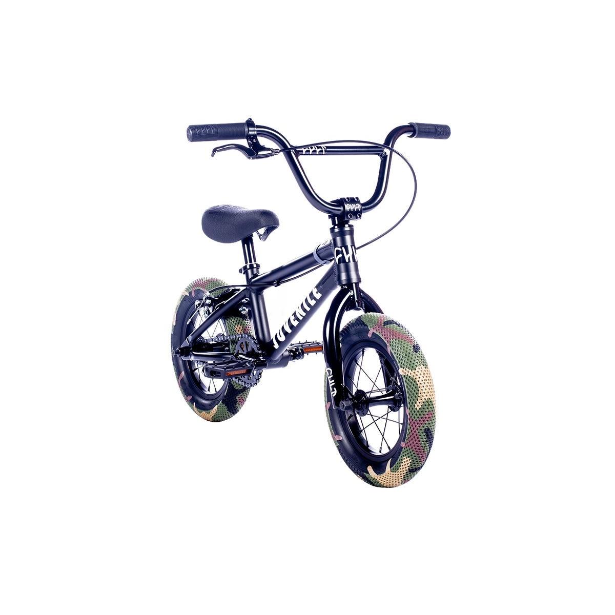 Cult Juvi 12'' Kids BMX Bike Black W/ Camo Tyres