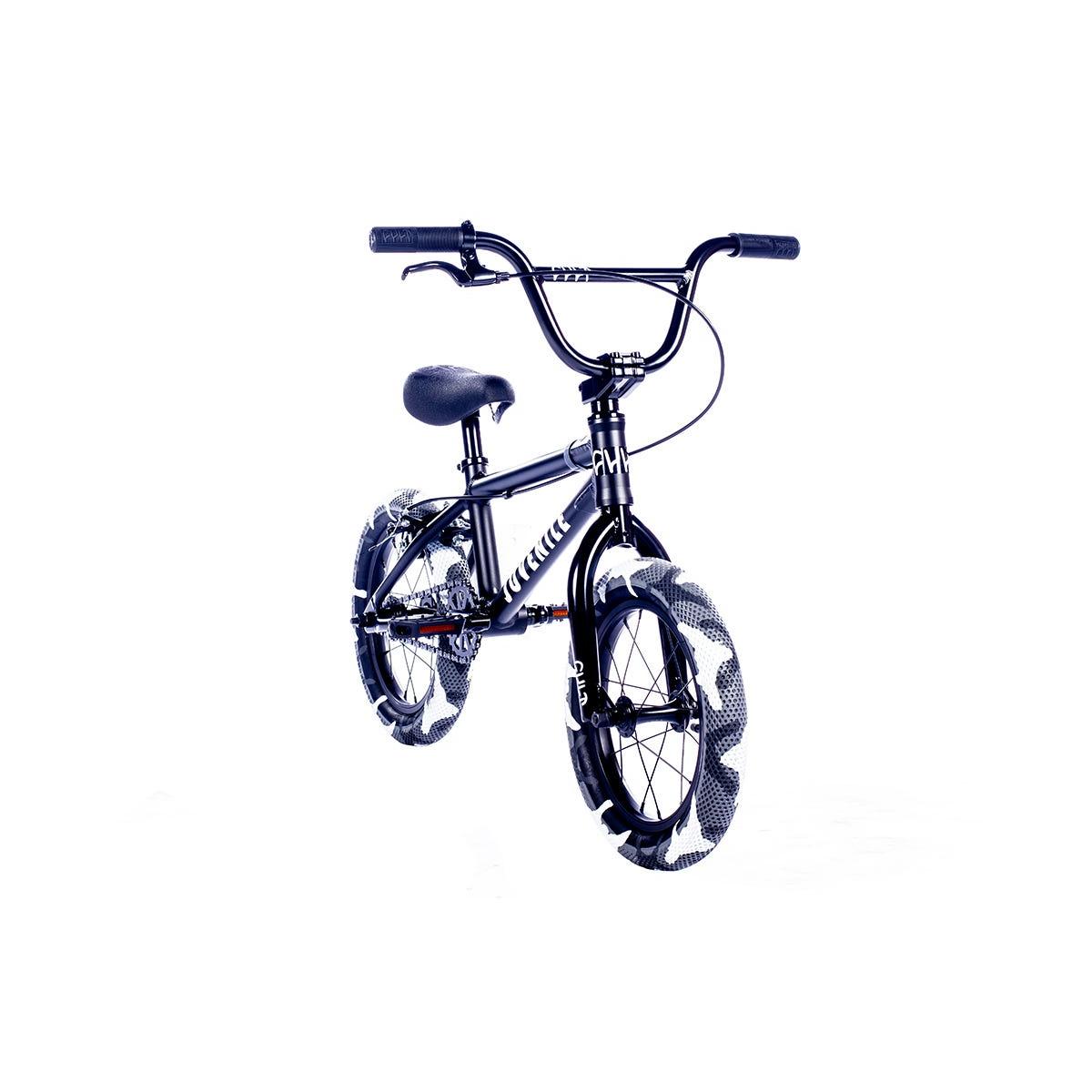 Cult Juvi 14'' Kids BMX Bike Black W/ Grey Camo Tyres