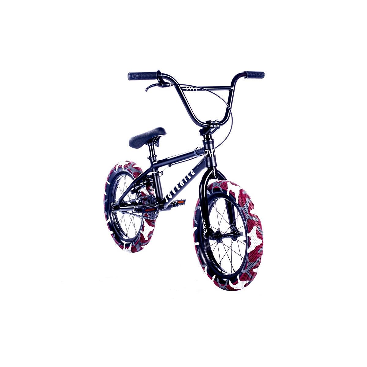 Cult Juvi 16'' Kids BMX Bike Black W/ Red Camo Tyres