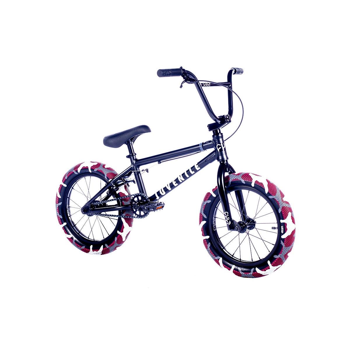 Cult Juvi 16'' Kids BMX Bike Black W/ Red Camo Tyres