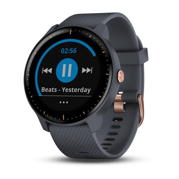 Garmin Vivoactive 3 Music Watch Granite Blue/Rose Gold