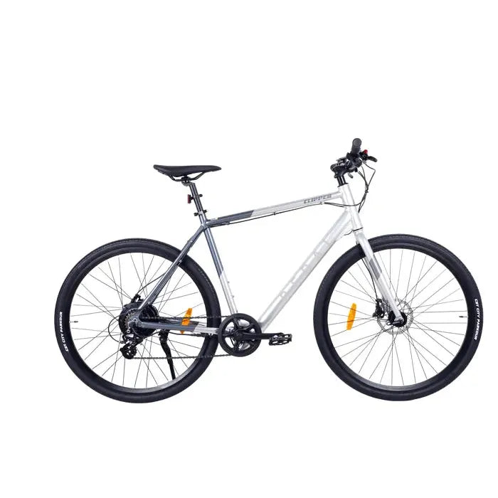 Pedal Clipper Electric  Flat Bar Road Bike Grey 50cm