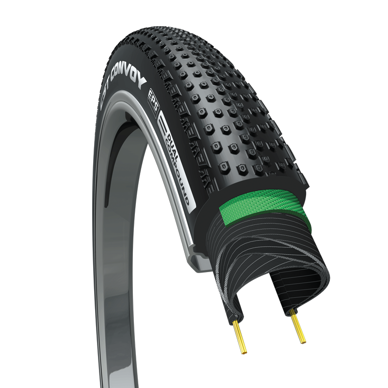 CST Convoy Tubeless Ready Folding Gravel Tyre 700 x 38c - Coffee Wall