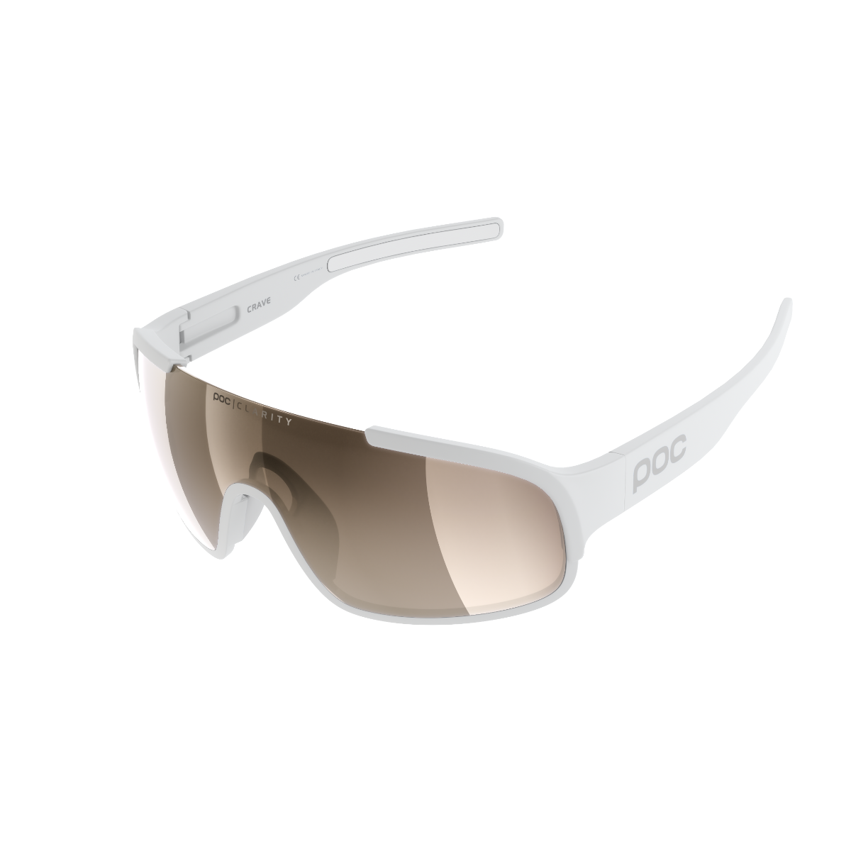 POC Crave Sunglasses Hydrogen White With Brown/Silver Mirror Lens