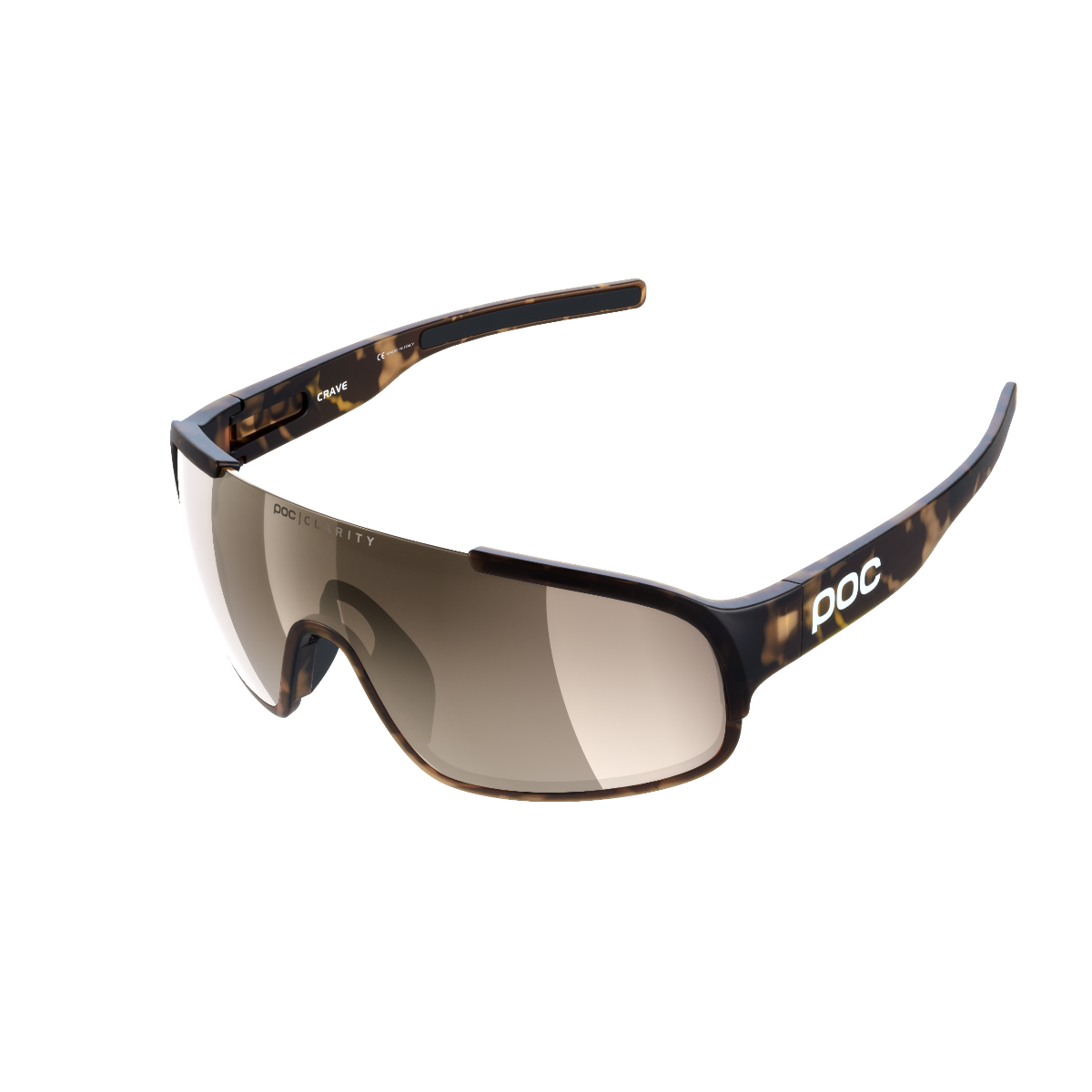 POC Crave Sunglasses Tortoise Brown With Brown/Silver Mirror Lens