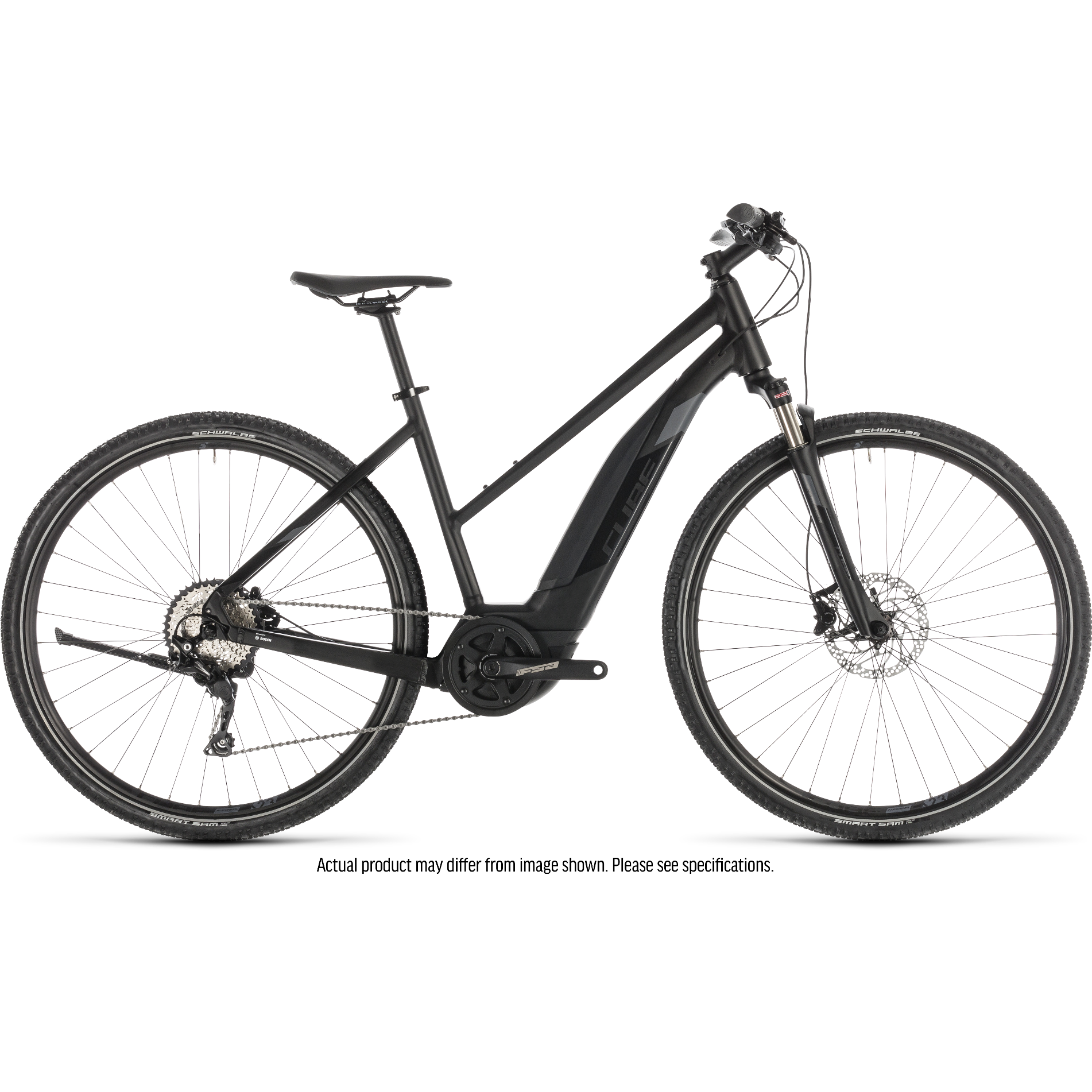 Cube Cross Hybrid EXC 500 Trapeze E-Hybrid Bike Black/Grey (2019)
