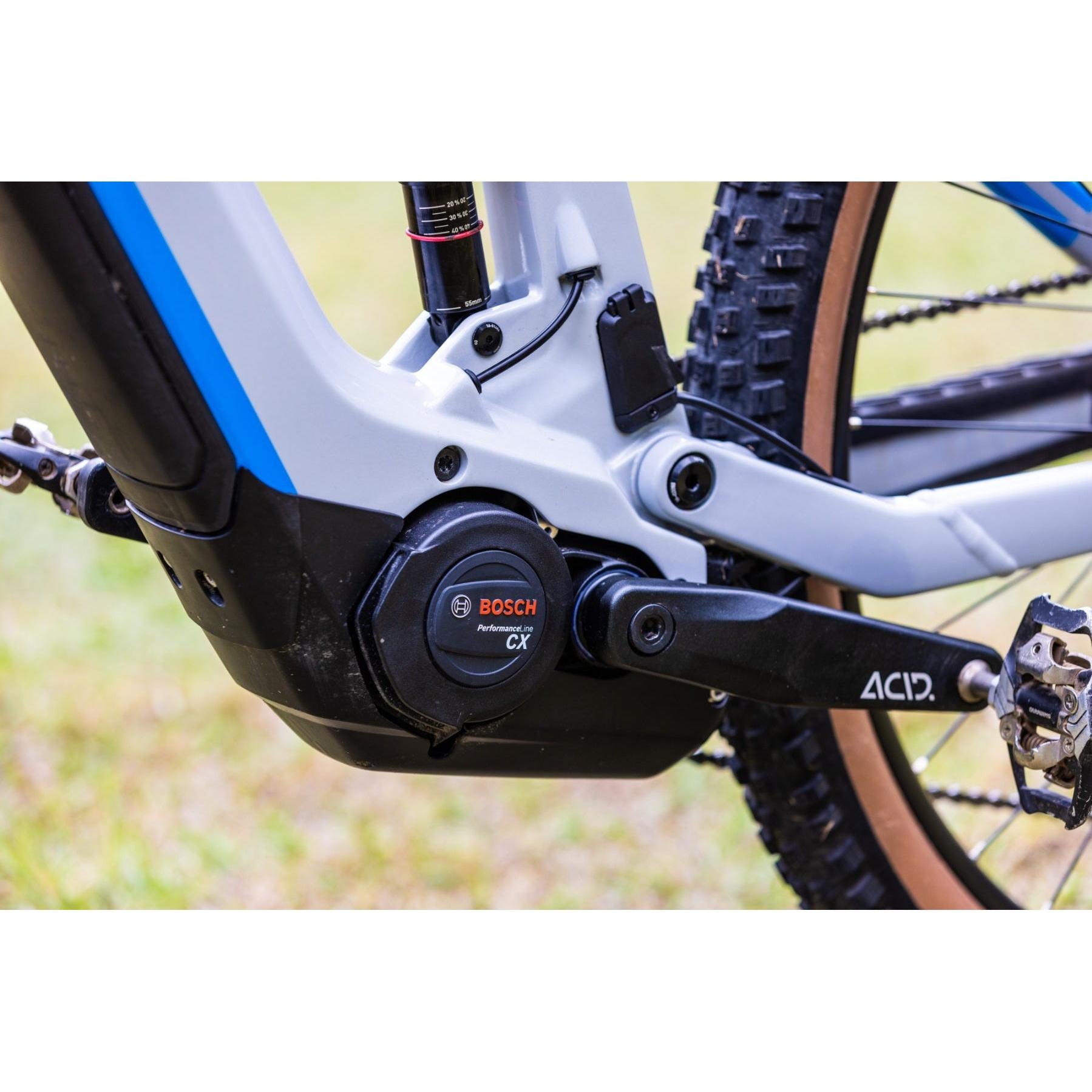 Cube Stereo Hybrid 140 HPC Pro 625 Electric Dual Suspension Mountain Bike Prisma Grey 'n' Blue