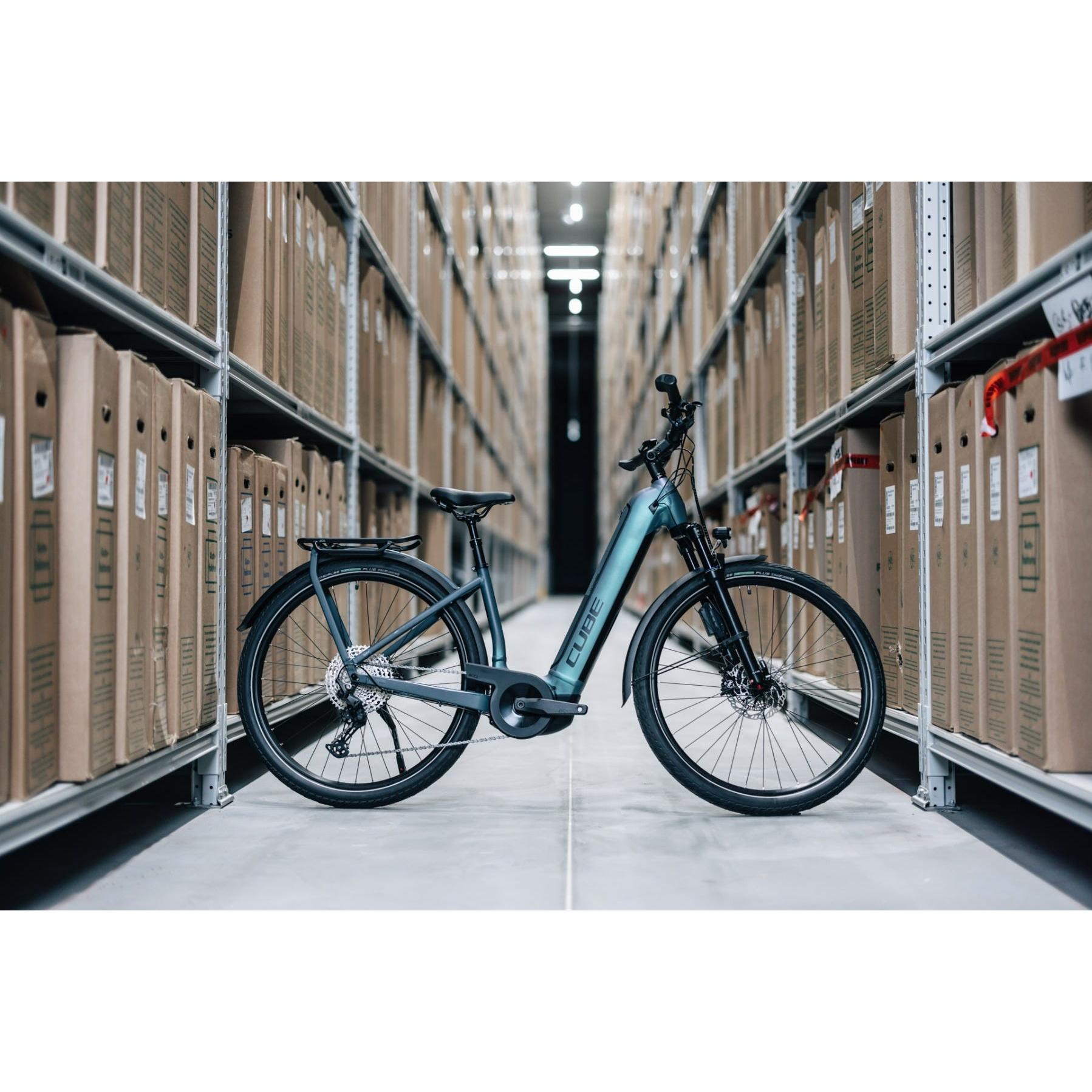 Cube Kathmandu Hybrid ABS 750 Easy Entry Electric Hybrid Bike Grey 'n' Blue