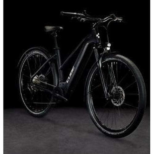 Cube Nuride Hybrid Pro 500 All-Road Trapeze Electric Hybrid Bike Black Metal