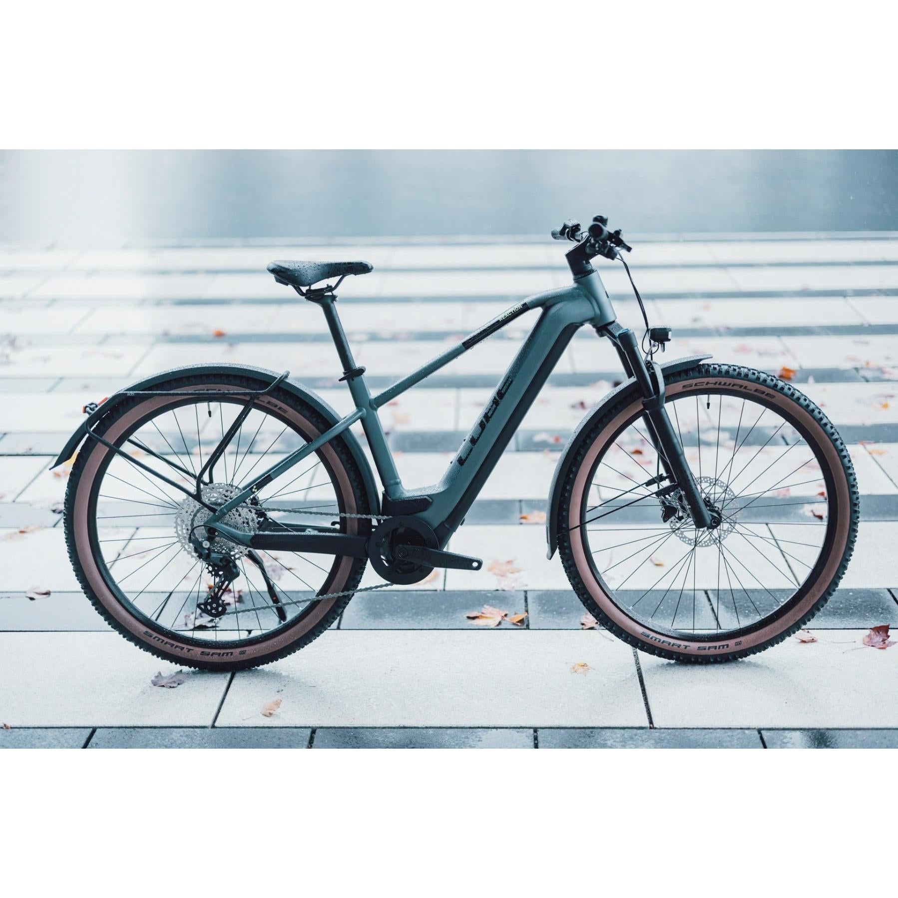 Cube Reaction Hybrid Pro 500 Allroad Electric Hardtail Mountain Bike Flash Grey 'n' Green