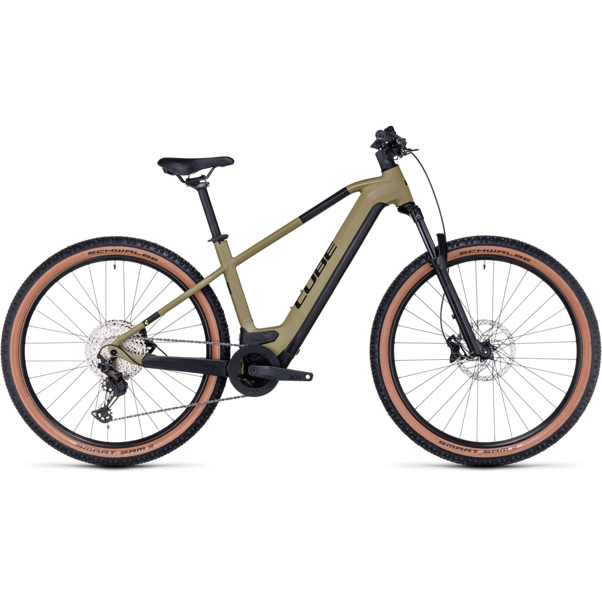 Cube Reaction Hybrid Race 625 Electric Hardtail Mountain Bike Olive 'n' Green