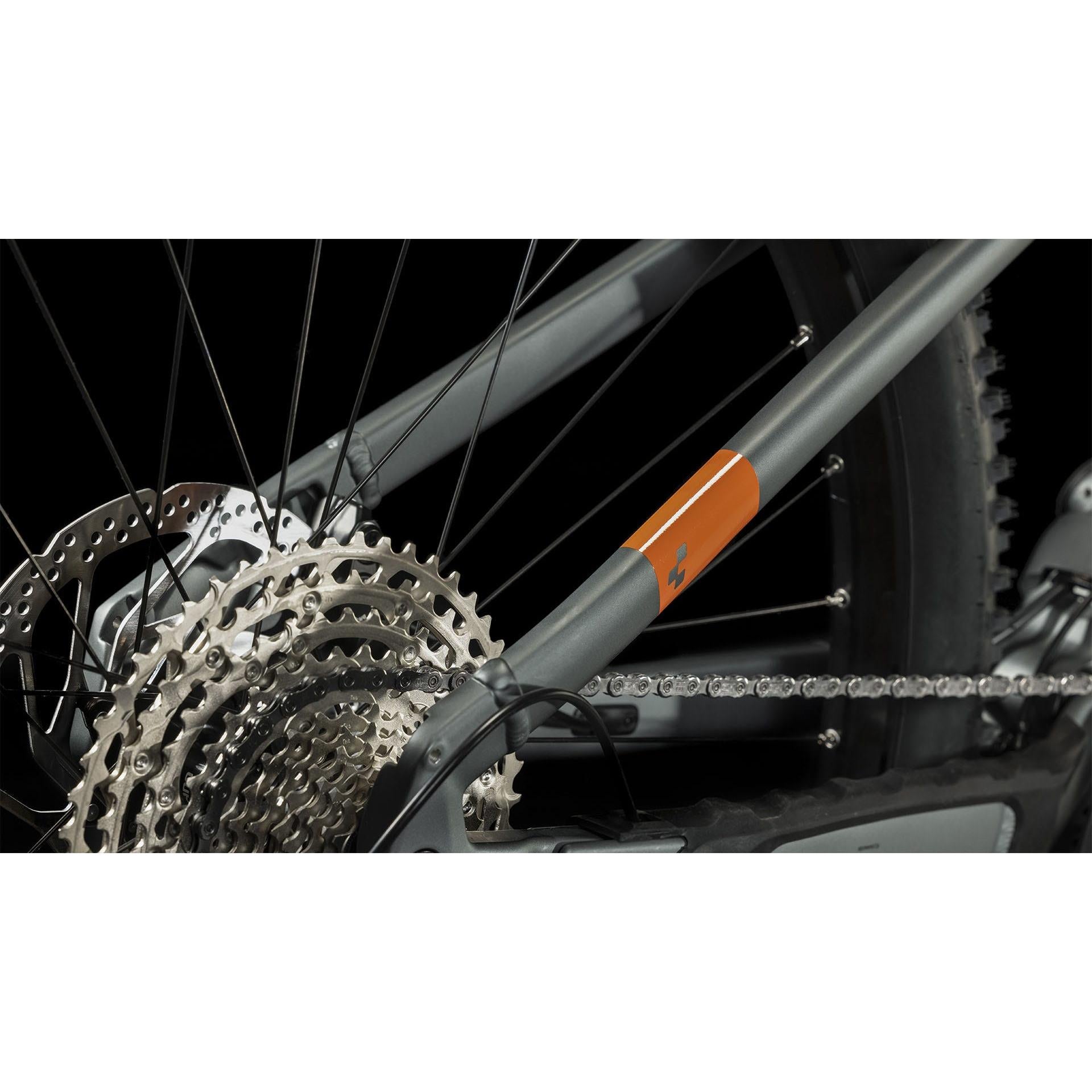 Cube Stereo Hybrid 120 Pro 625 Electric Mountain Bike Flash Grey 'n' Orange