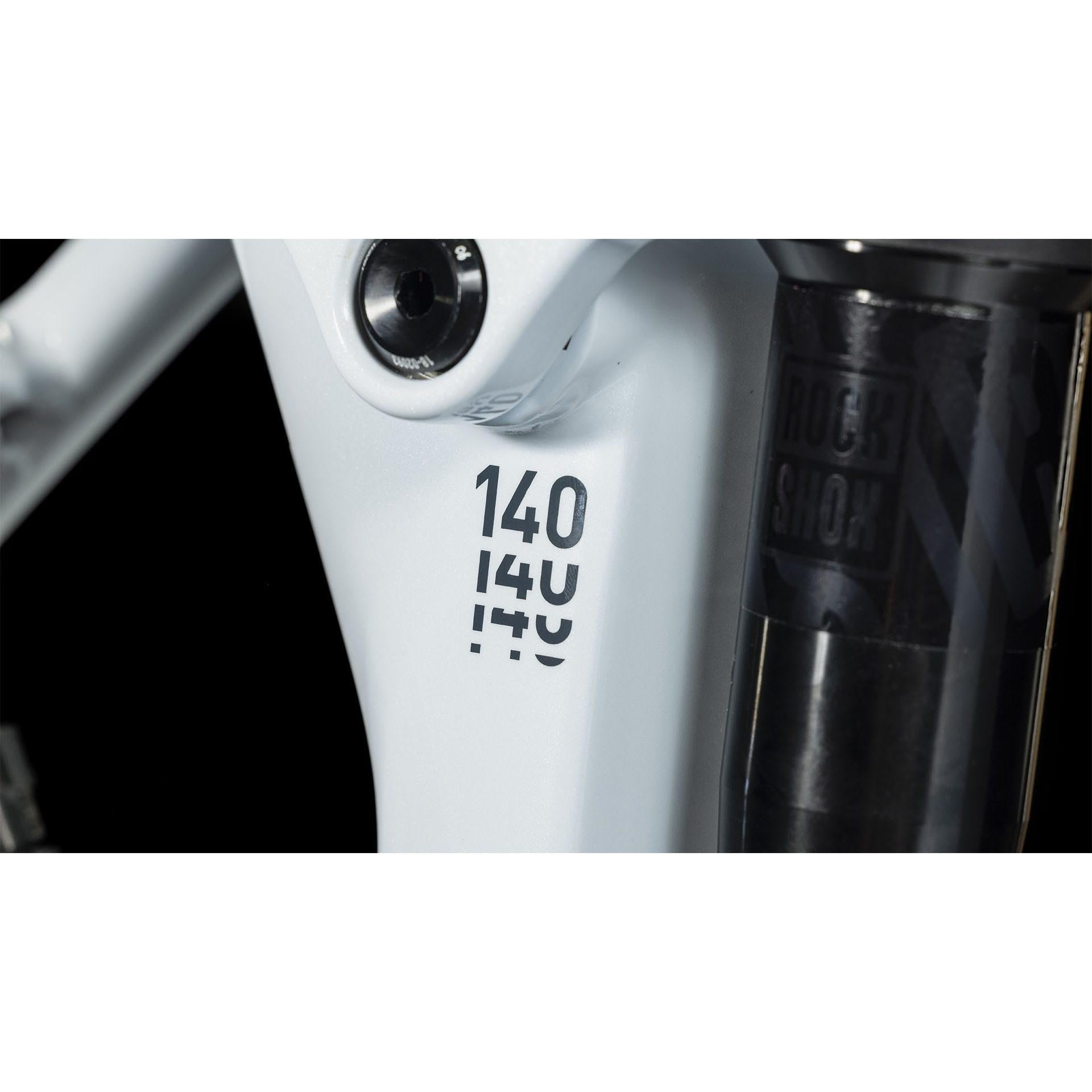 Cube Stereo Hybrid 140 HPC Pro 625 Electric Enduro Bike 625Wh Battery Frost White 'n' Grey