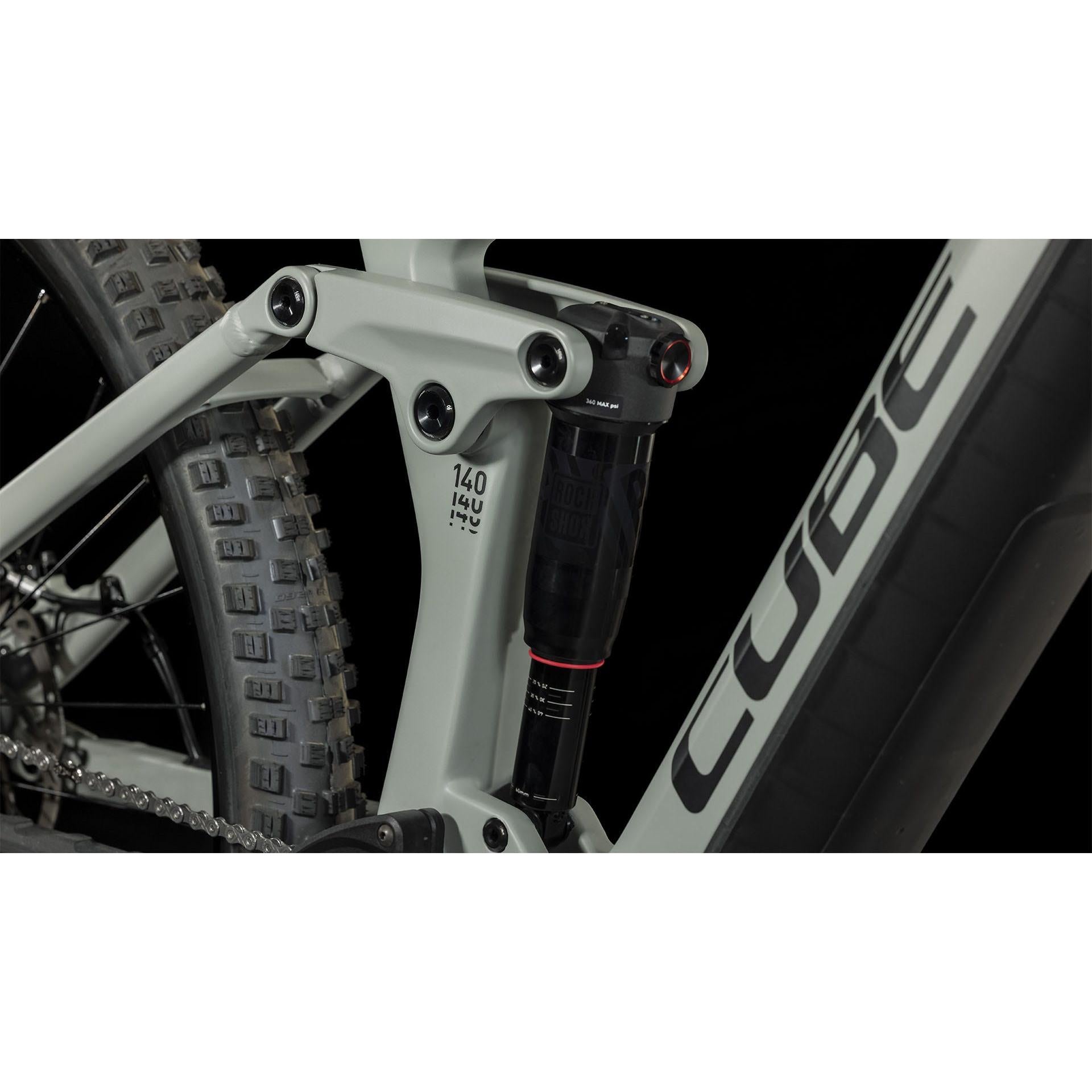 Cube Stereo Hybrid 140 HPC Pro 625 Electric Dual Suspension Mountain Bike Swamp Grey 'n' Black