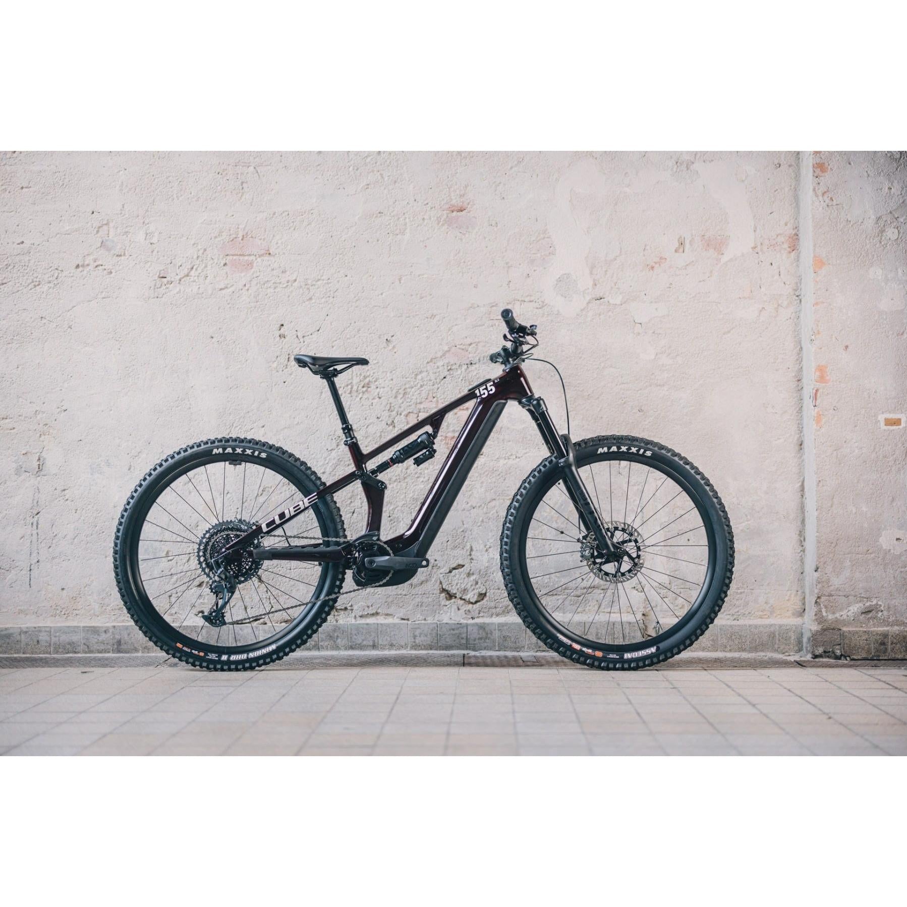 Cube Stereo Hybrid ONE55 C:68X SLX 750 Electric Mountain Bike 29'' Liquid Red n Carbon
