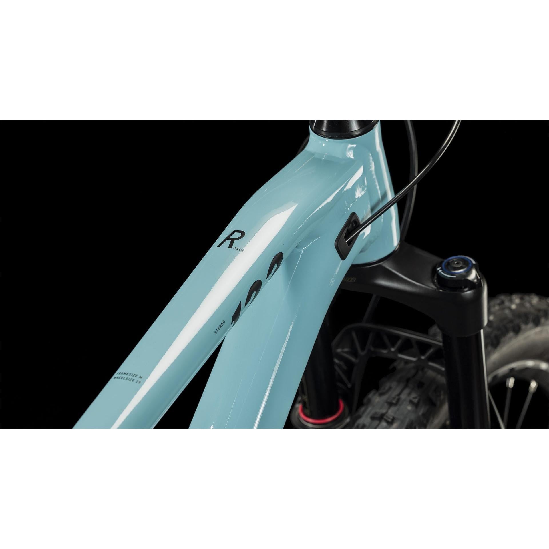 Cube Stereo ONE22 Race Dual Suspension Mountain Bike Maya Blue 'n' Black