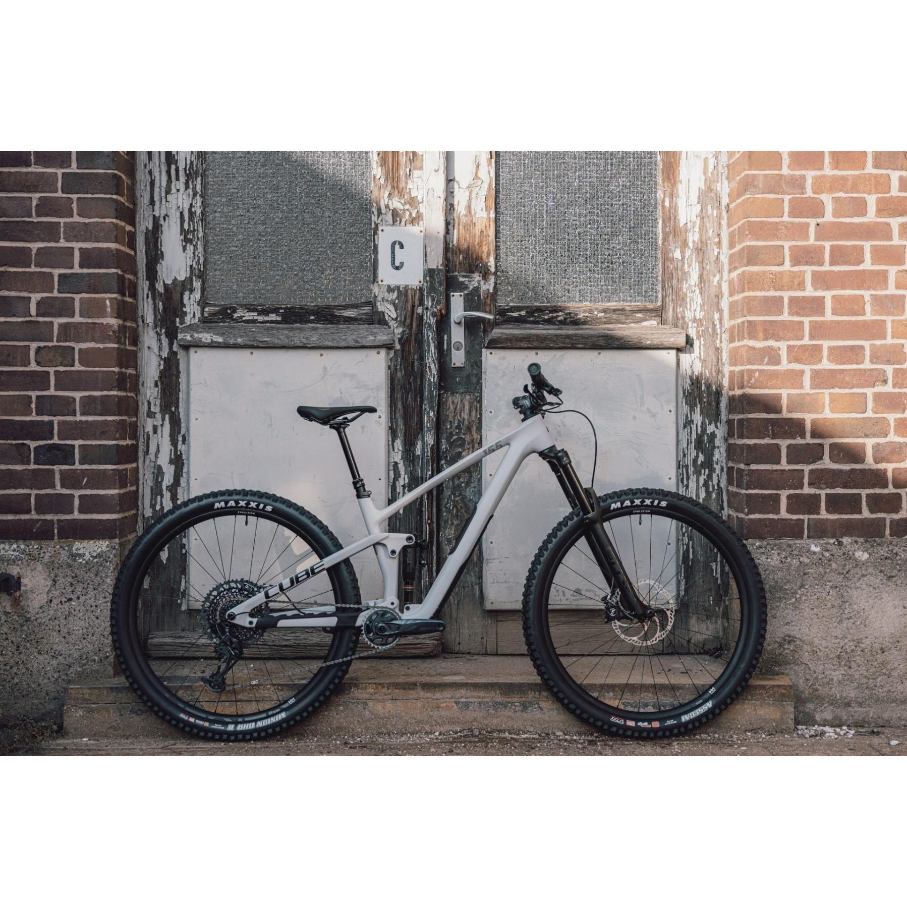 Cube Stereo ONE55 C:62 Race 29 Dual Suspension Mountain Bike Light Grey/Grey