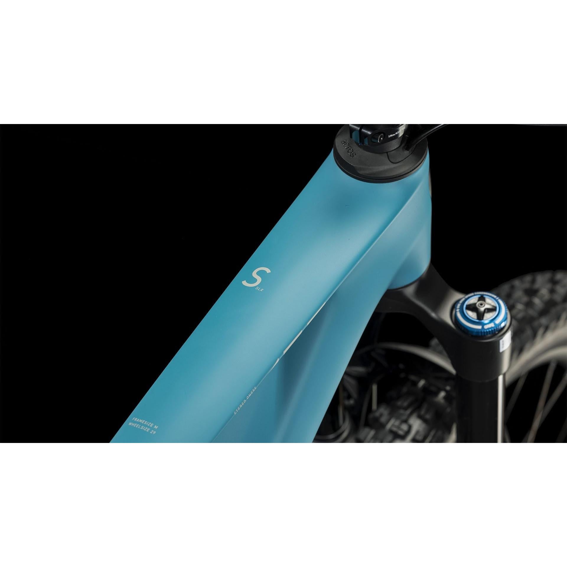 Cube Stereo ONE55 C:62 SLX 29 Full Suspension Mountain Bike Bondi Blue 'n' Grey