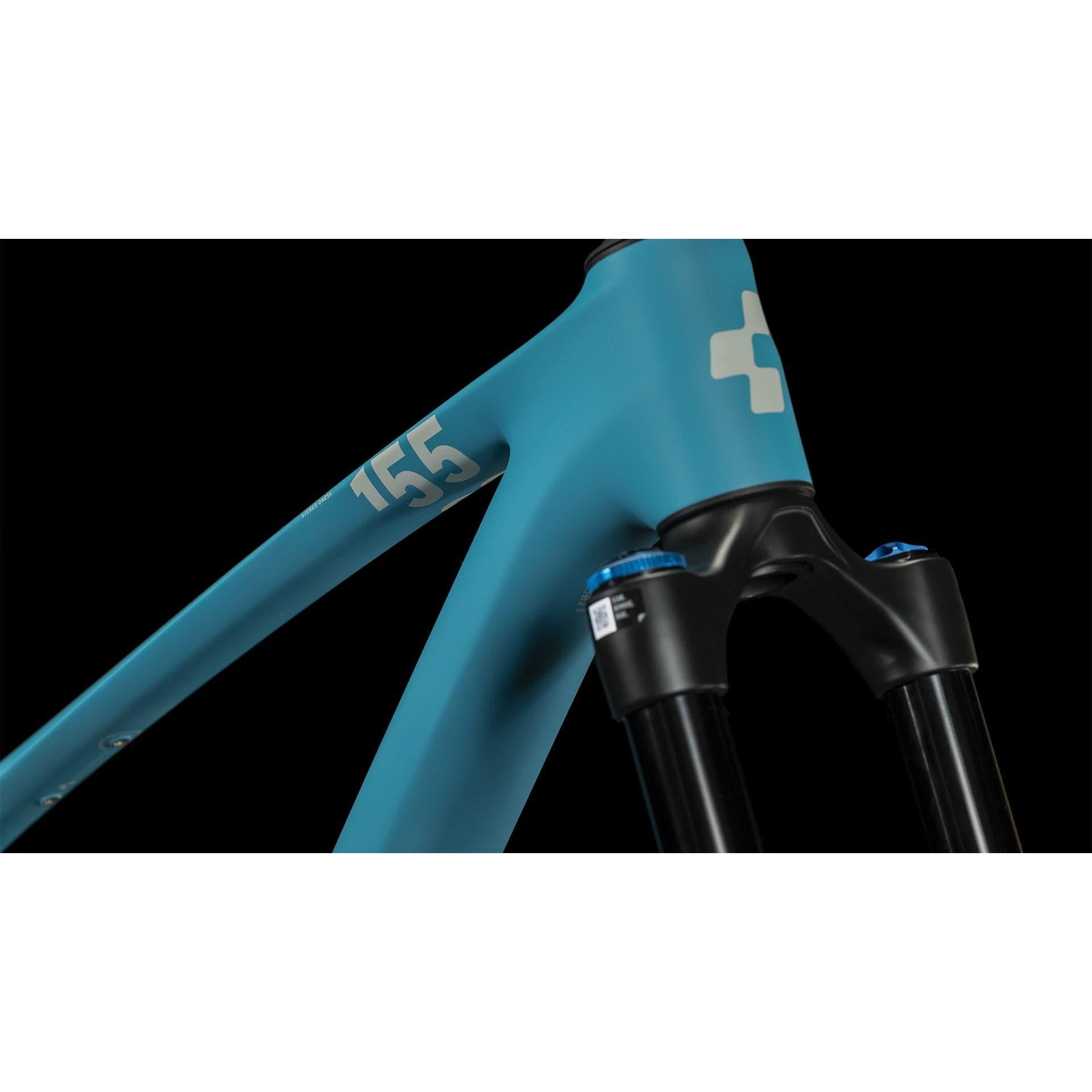 Cube Stereo ONE55 C:62 SLX 29 Full Suspension Mountain Bike Bondi Blue 'n' Grey