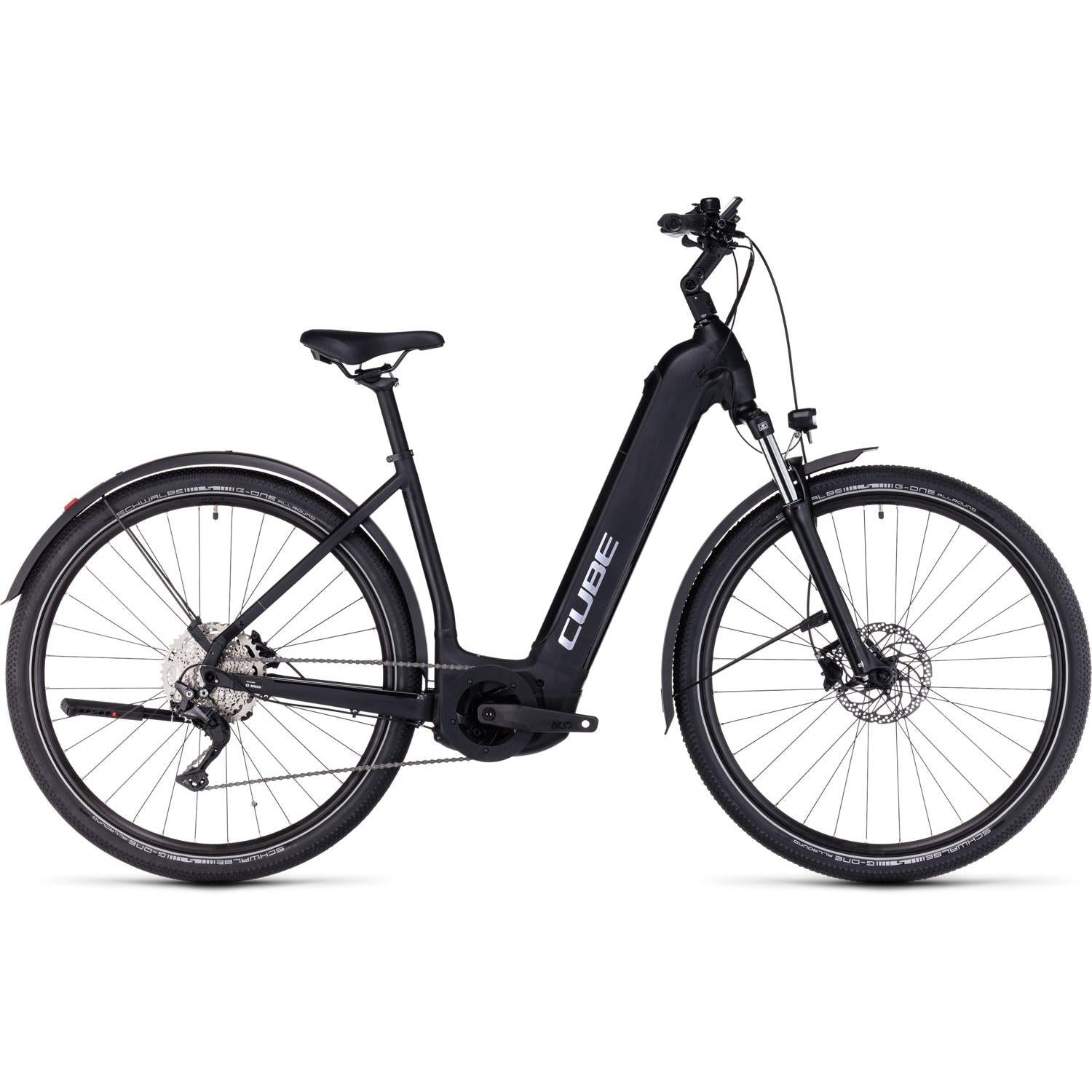 Cube Nuride Hybrid Pro 625 Allroad Easy Entry Electric Hybrid Bike black'n'metal