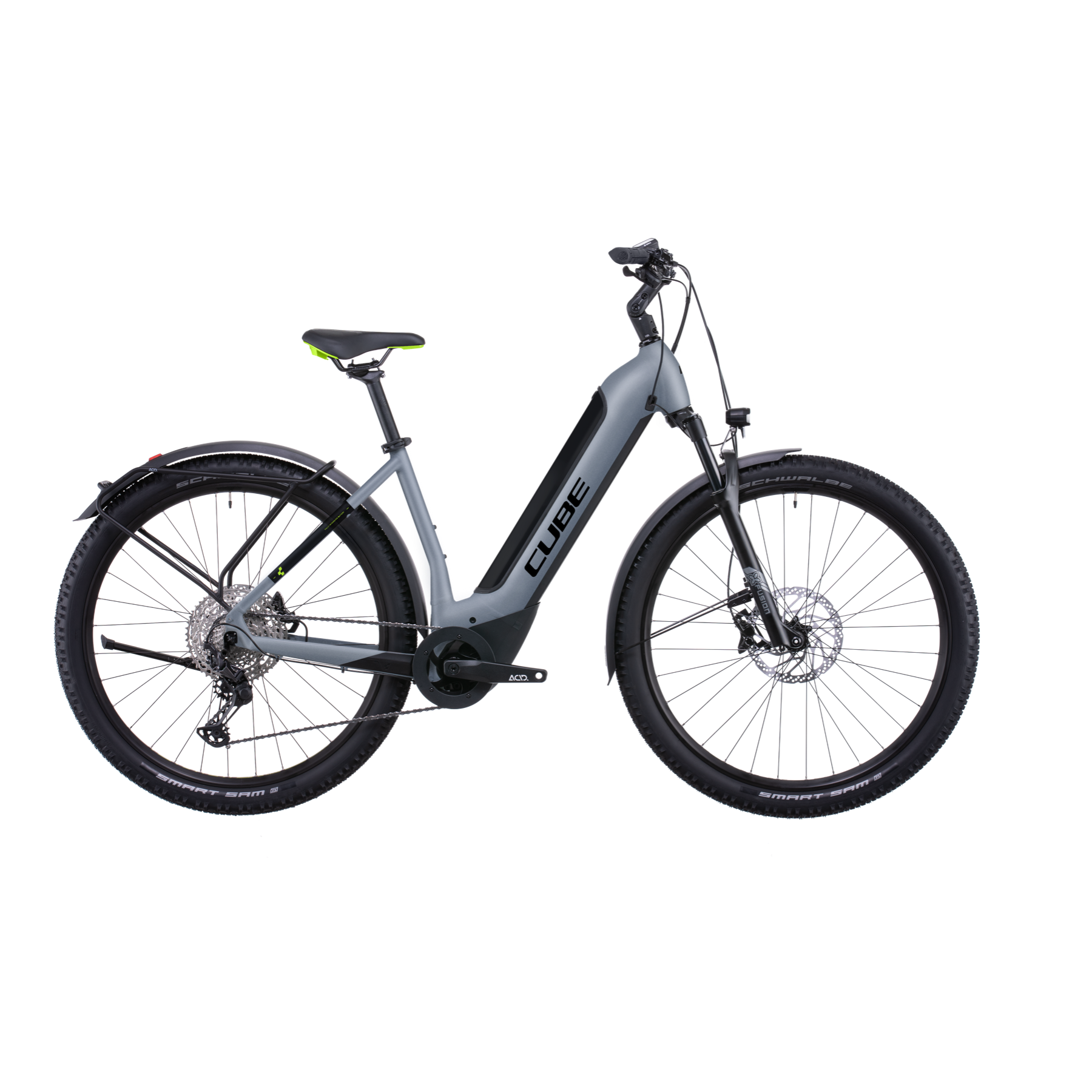 Cube Reaction Hybrid Pro 500 Allroad Electric Hardtail Bike Grey/Green