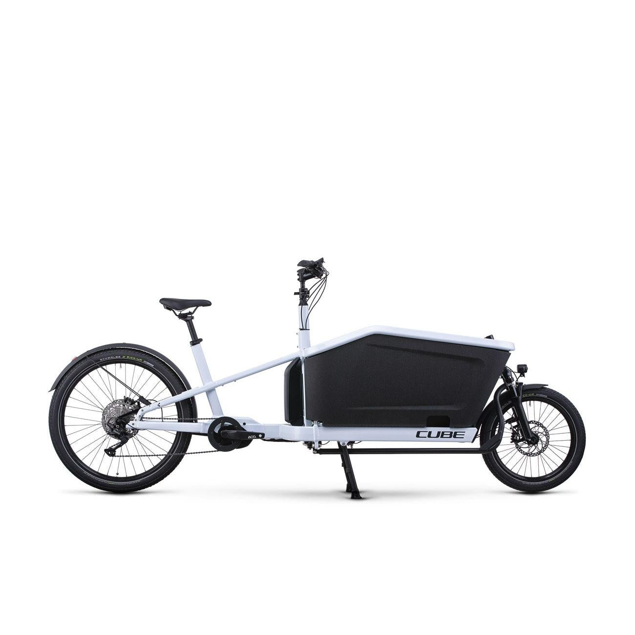 Cube Cargo Sport Dual Hybrid 1000 Electric Cargo Bike Flash White/Black