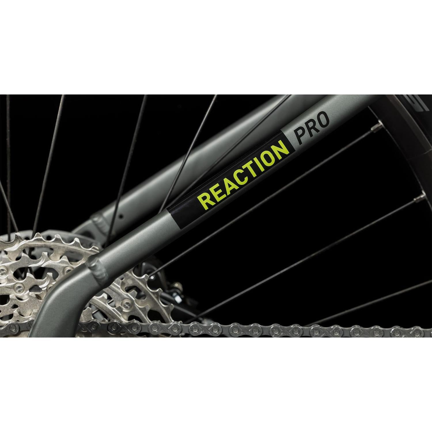 Cube Reaction Pro 625 Easy Entry Electric Hardtail Mountain Bike 625Wh Battery Flashgrey'n'Green