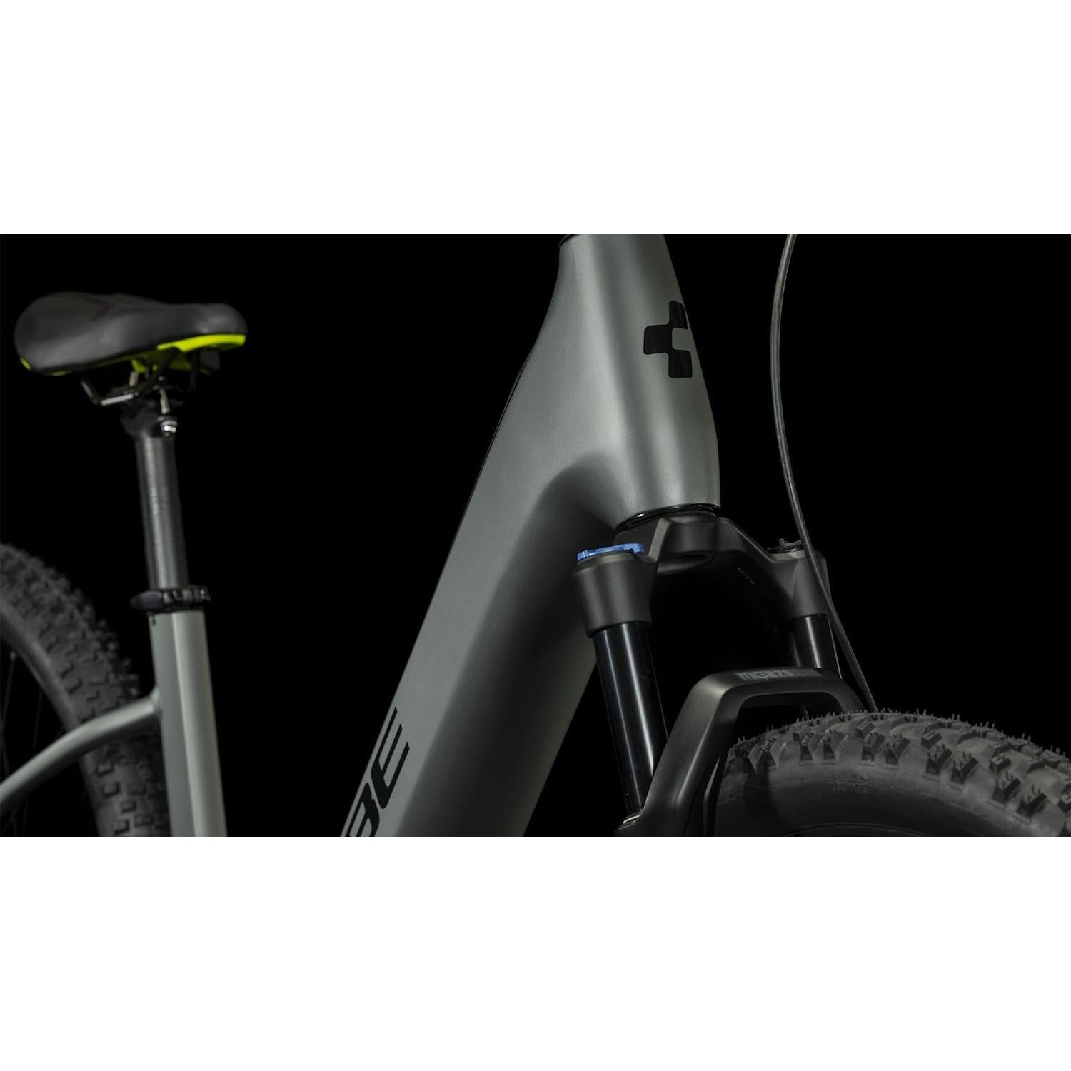 Cube Reaction Pro 625 Easy Entry Electric Hardtail Mountain Bike 625Wh Battery Flashgrey'n'Green