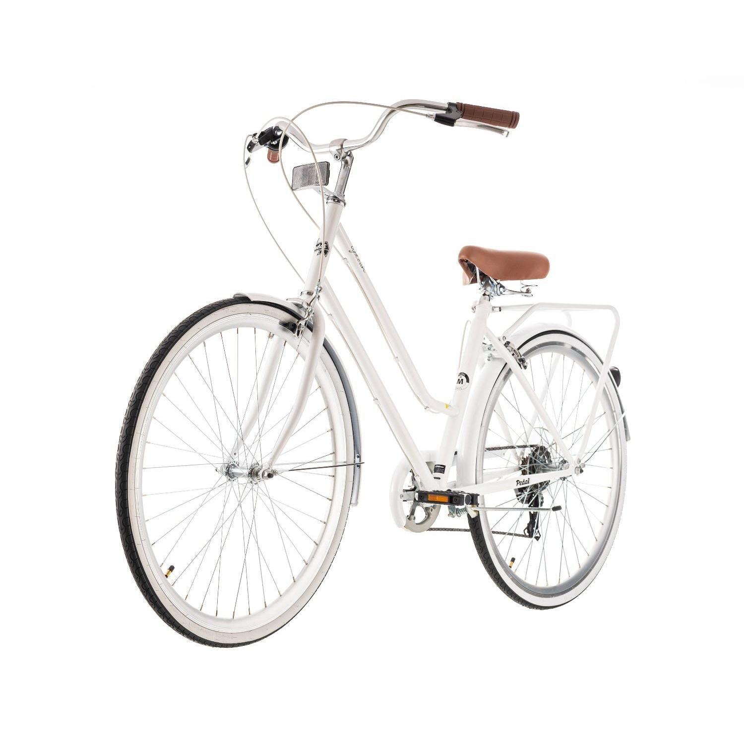 Pedal Uptown Vintage Cruiser Bike Classic White