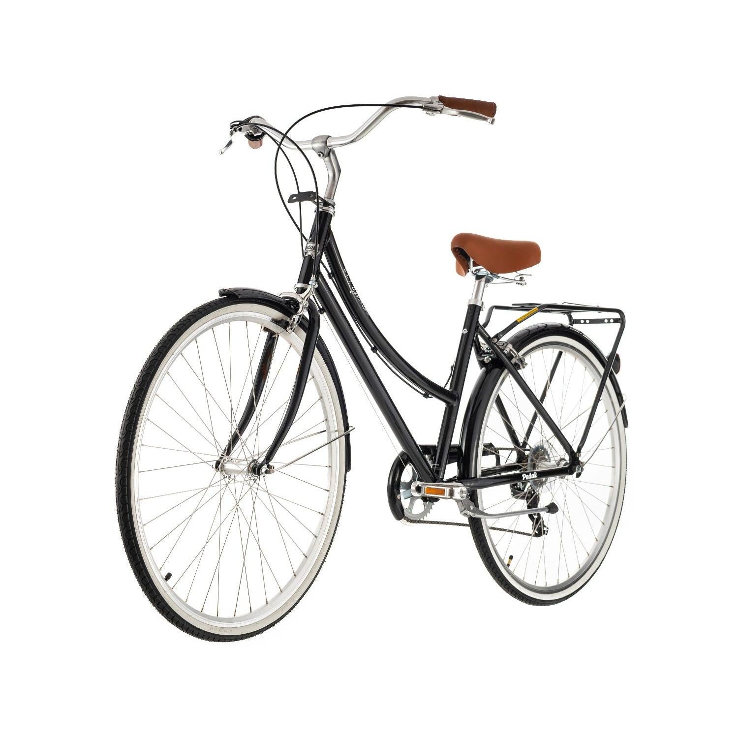 Pedal Uptown DLX Vintage Cruiser Bike Black