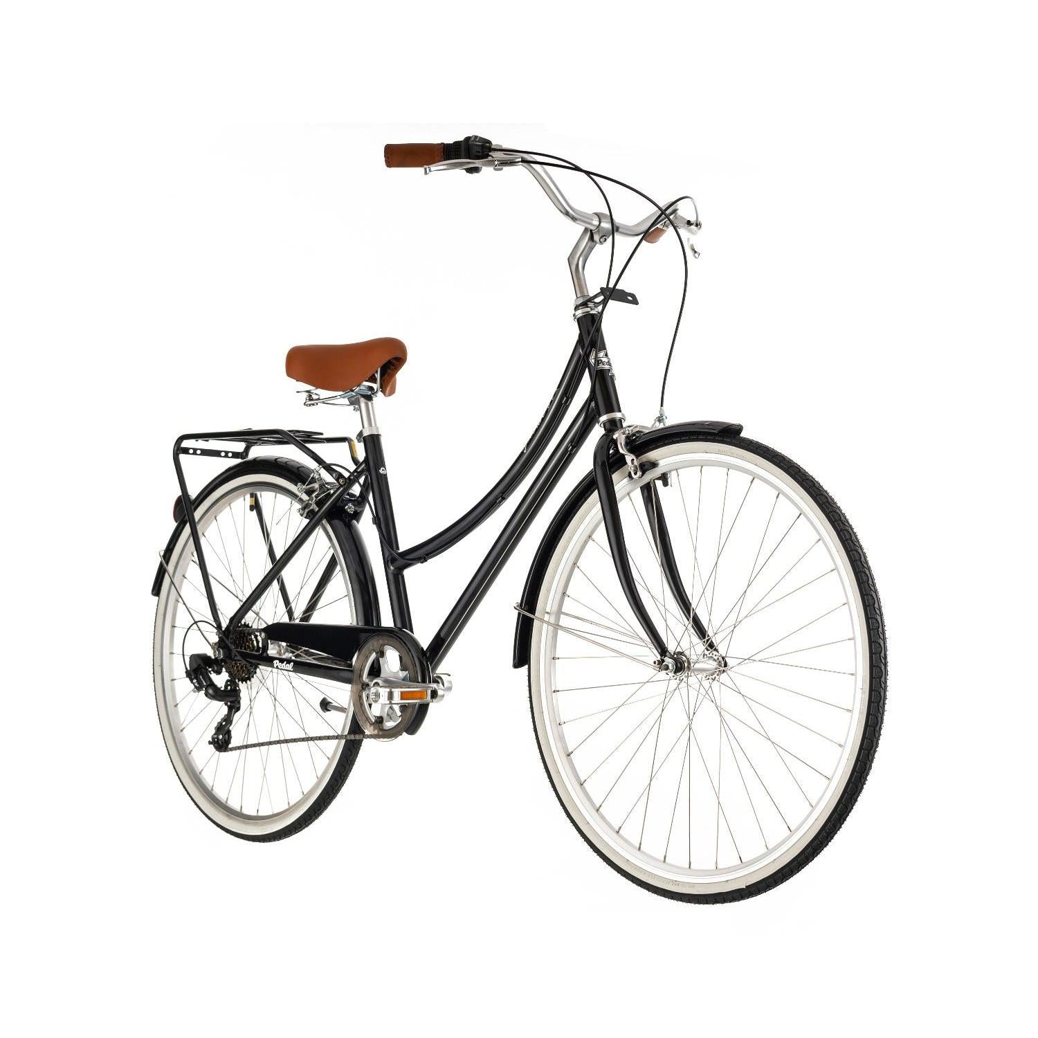 Pedal Uptown DLX Vintage Cruiser Bike Black