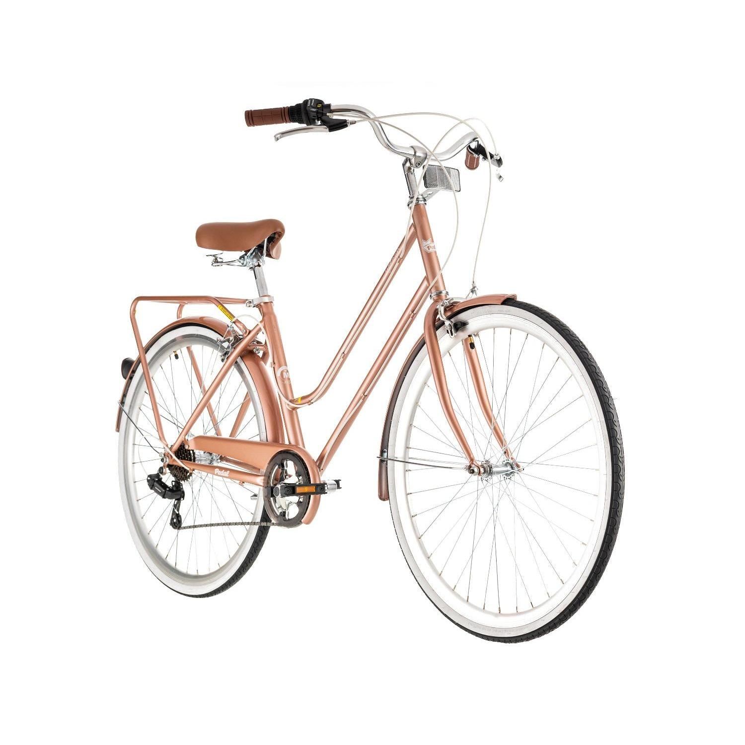 Pedal Uptown Classic Vintage Cruiser Bike Rose Gold
