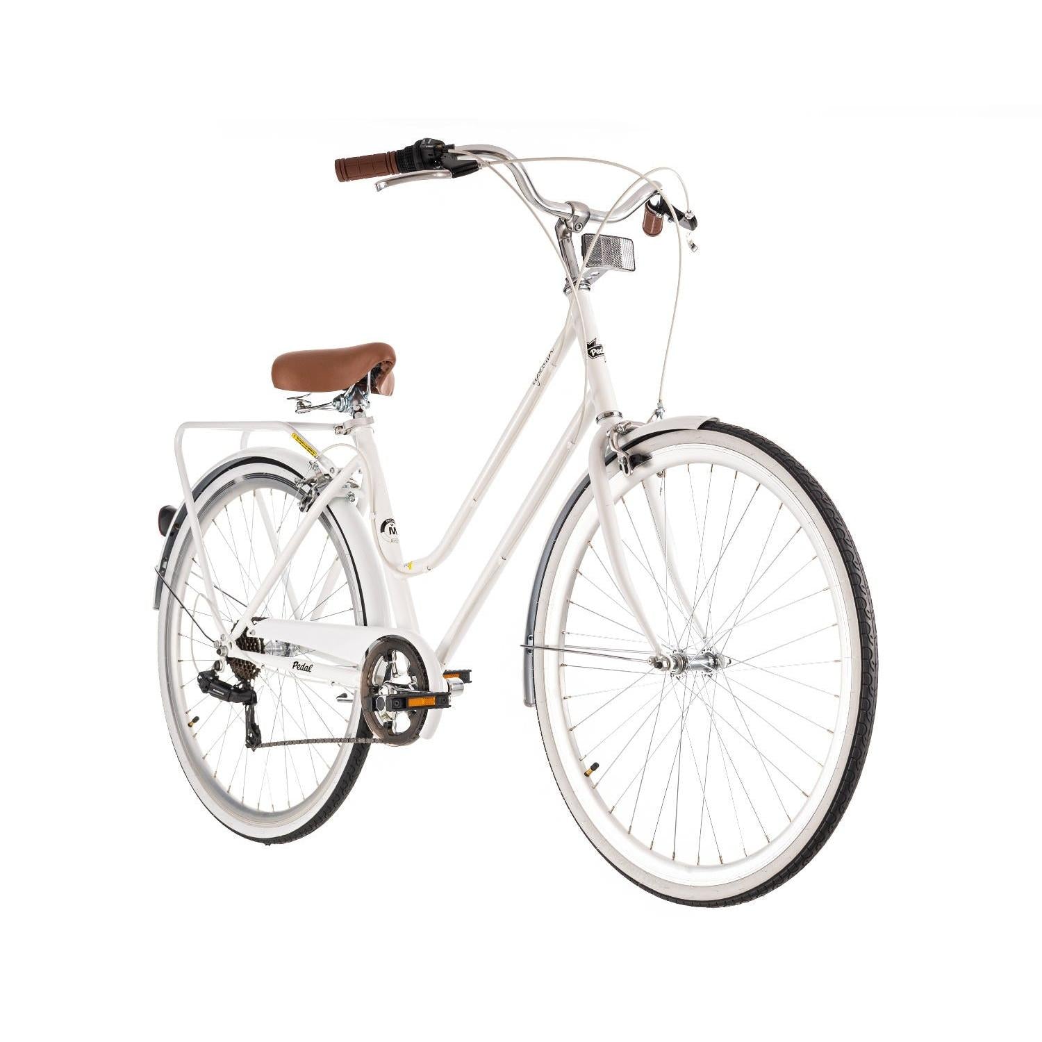 Pedal Uptown Vintage Cruiser Bike Classic White