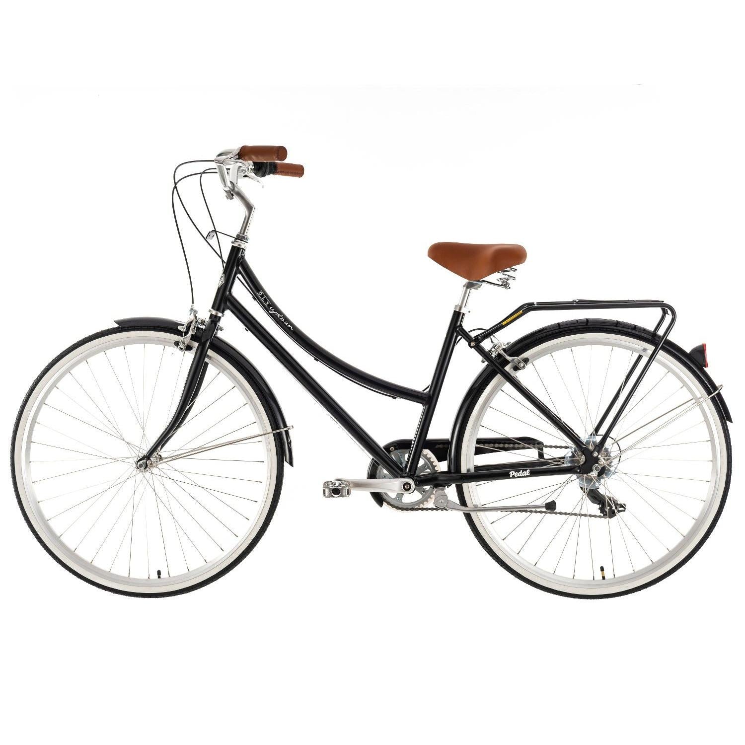 Pedal Uptown DLX Vintage Cruiser Bike Black