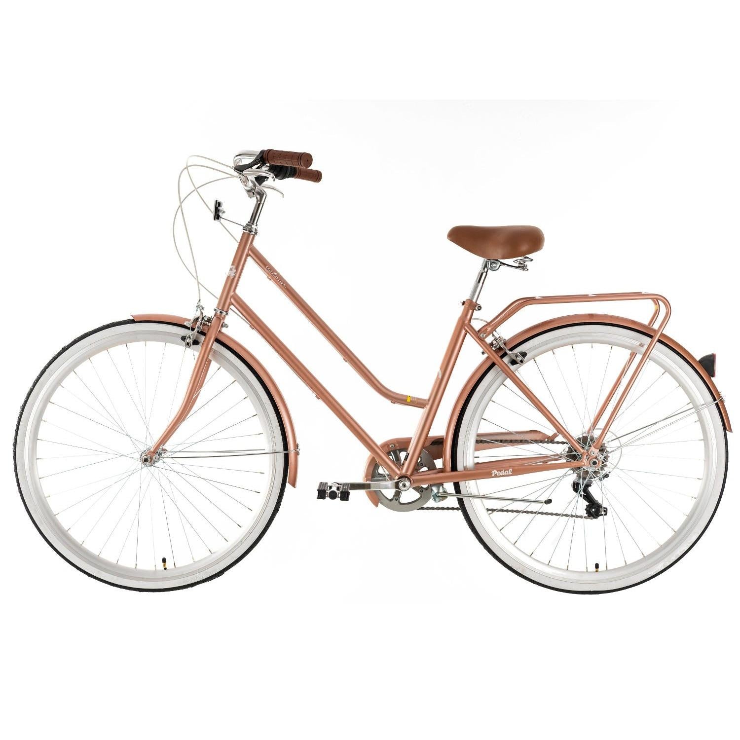 Pedal Uptown Classic Vintage Cruiser Bike Rose Gold