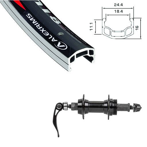 Alex Rim DM-18 700c QR Rear Wheel