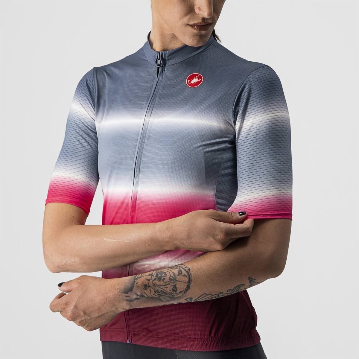 Castelli Dolce Women's Jersey Steel Blue/Bordeaux