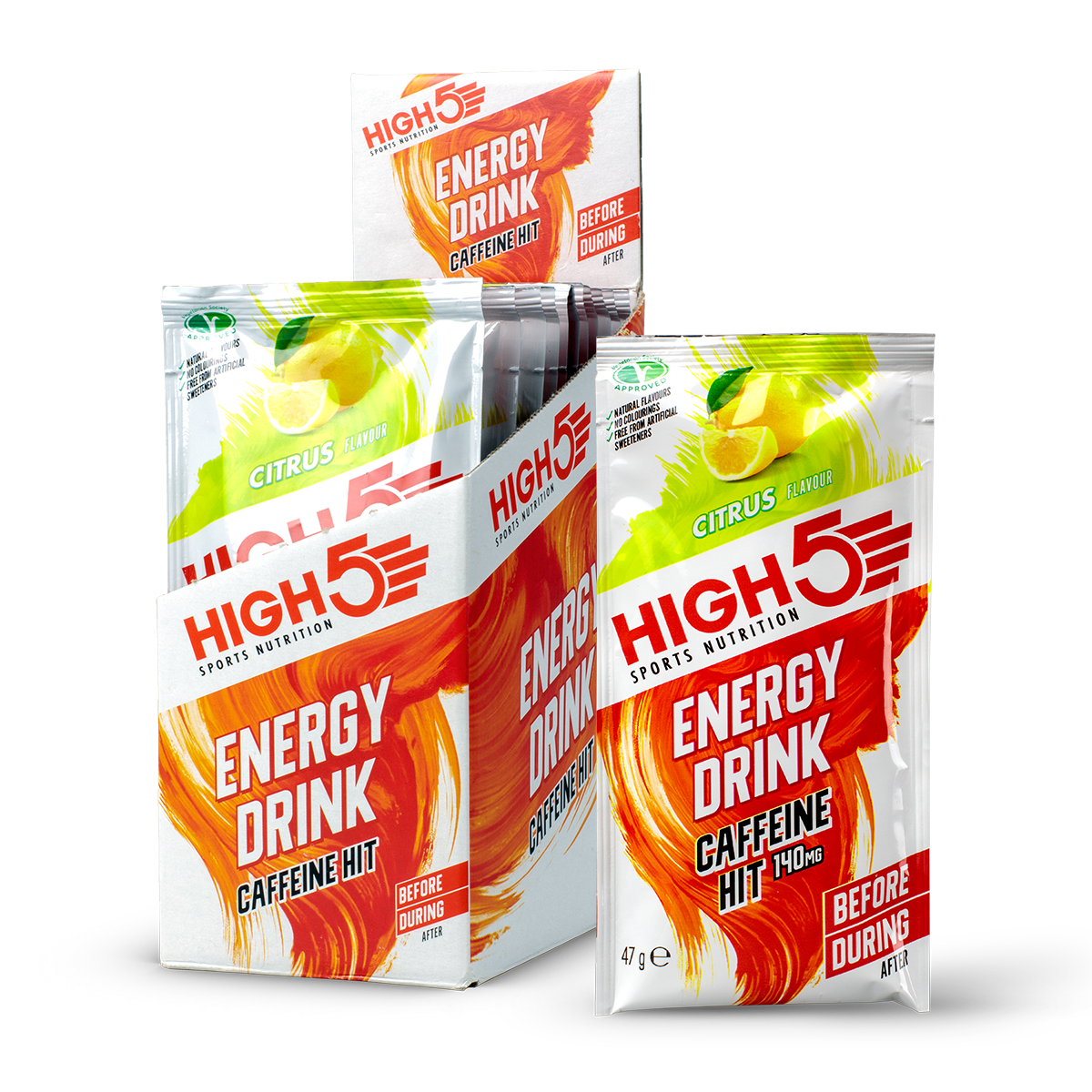 Hit Powder HIGH5 Energy Drink Caffeine Hit Powder Citrus Box of 12 – 99 Bikes