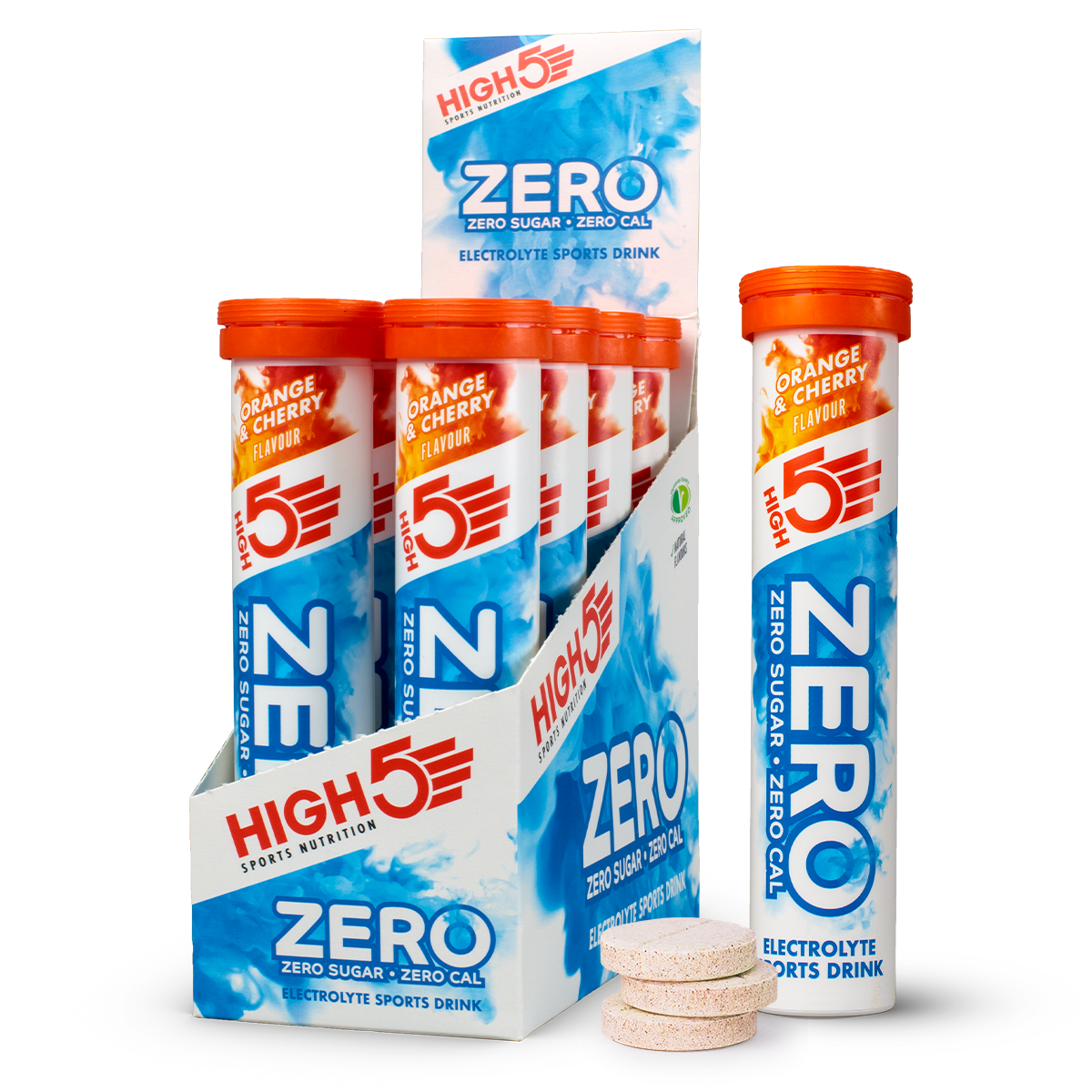 HIGH5 ZERO Tablets Orange & Cherry Box of 8