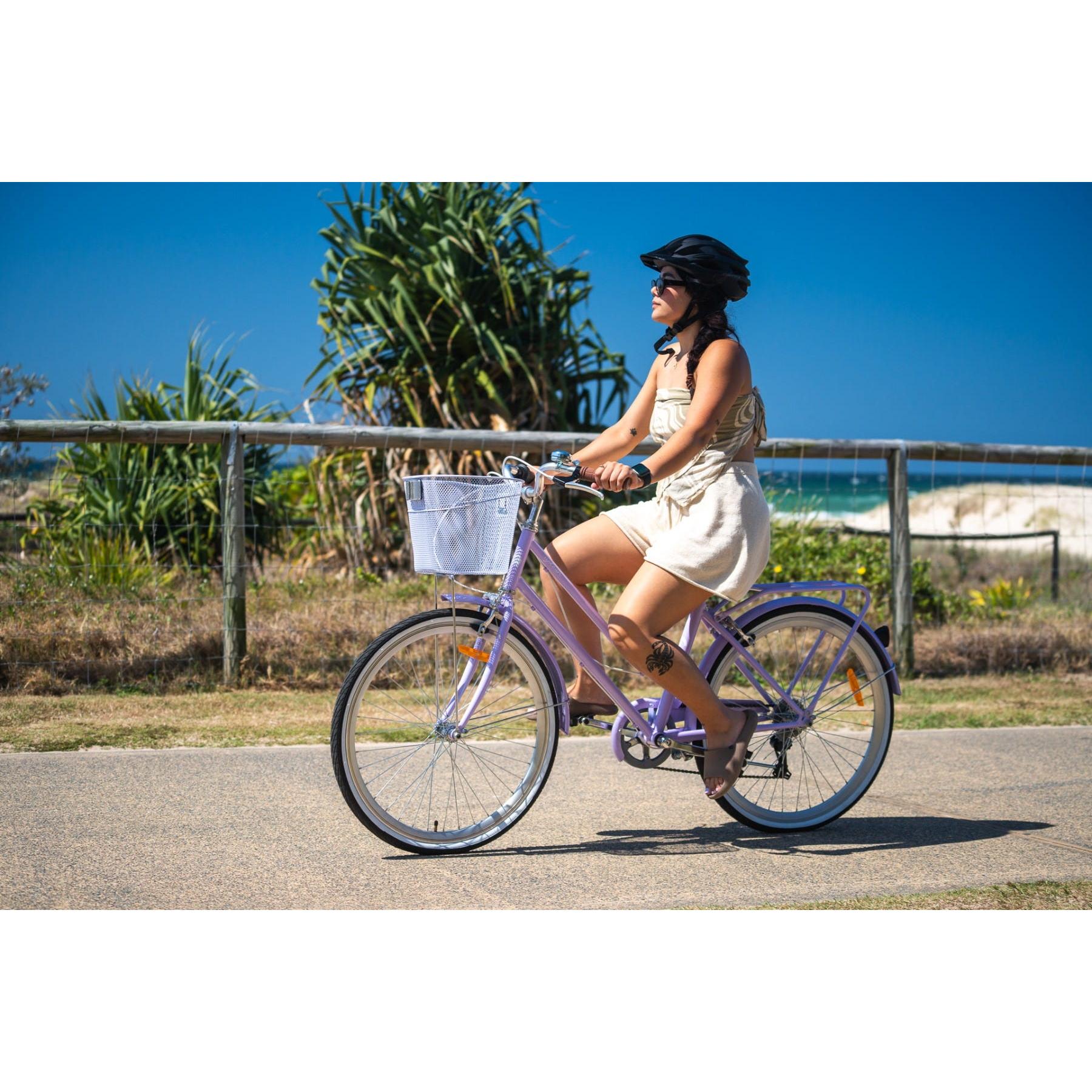 Pedal Uptown Classic Vintage Cruiser Bike Lilac