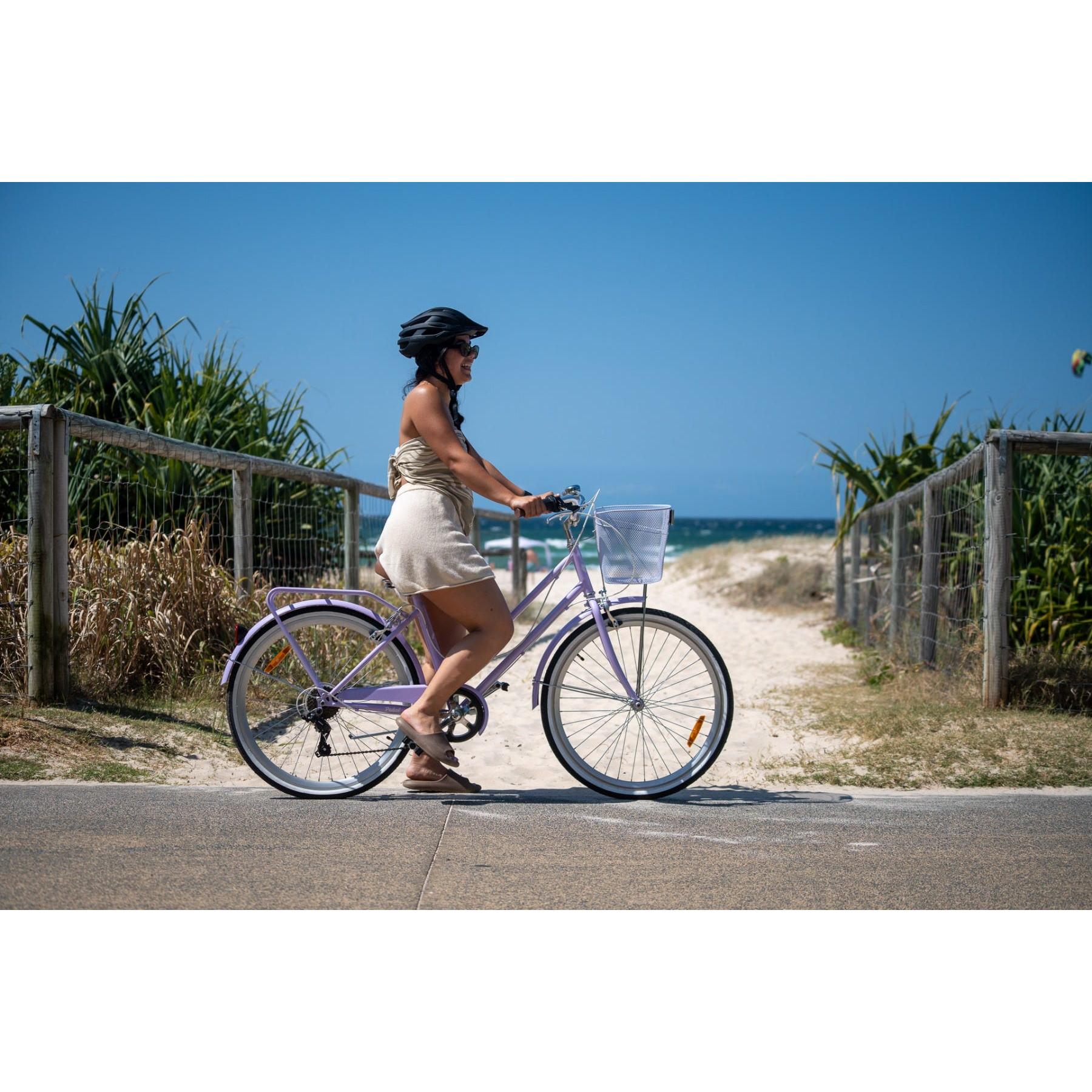 Pedal Uptown Classic Vintage Cruiser Bike Lilac