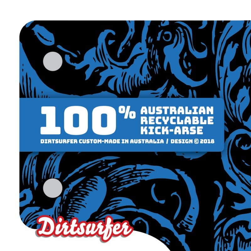 Dirtsurfer Demons Mudguard Blue