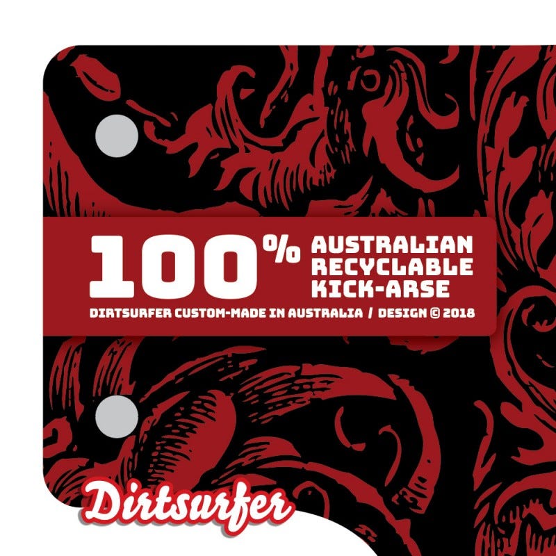 Dirtsurfer Demons Mudguard Red