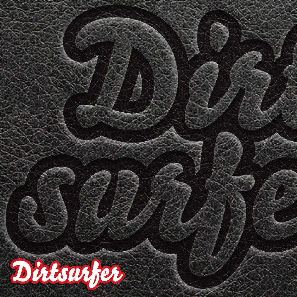Dirtsurfer MTB Front Mudguard Leather Look Logo Black/ Grey